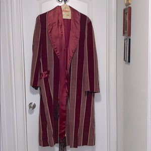 Vintage Men’s Swanky Smoking Jacket Long Robe M/L